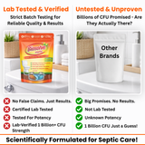 Biosolve Septic - Septic Tank Cleaner | Lab Certified Bioactive Formula | Rapidly Reduces Sludge, Removes Odour | Prevents Backflow & Overflow - Pack of 2 (500 Grams)