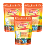 Biosolve Septic - Septic Tank Cleaner | Lab Certified Bioactive Formula | Rapidly Reduces Sludge, Removes Odour | Prevents Backflow & Overflow - Pack of 3 (750 Grams)